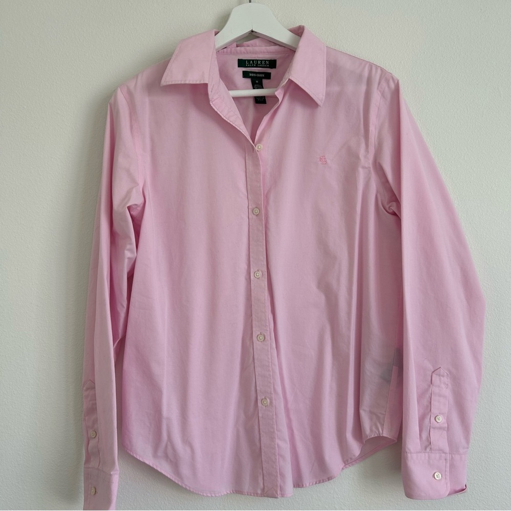 Lauren Ralph Lauren Light Pink Non Iron Button Down - M